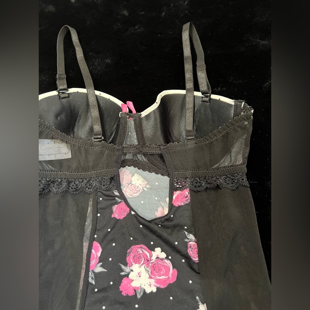 Jessica Simpson Floral & Polka Dot Babydoll Slip Dress - Size Small - Picture 10 of 10